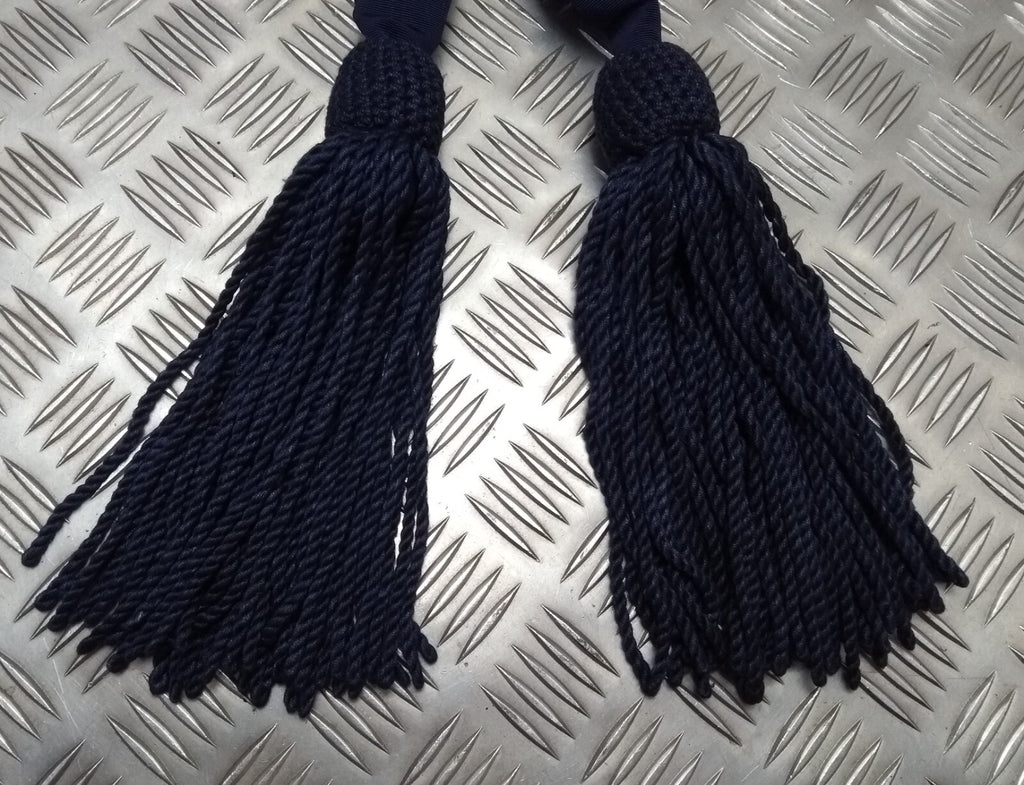 Navy Waist Sash With Tassels For Ceremonies Parade Dress
