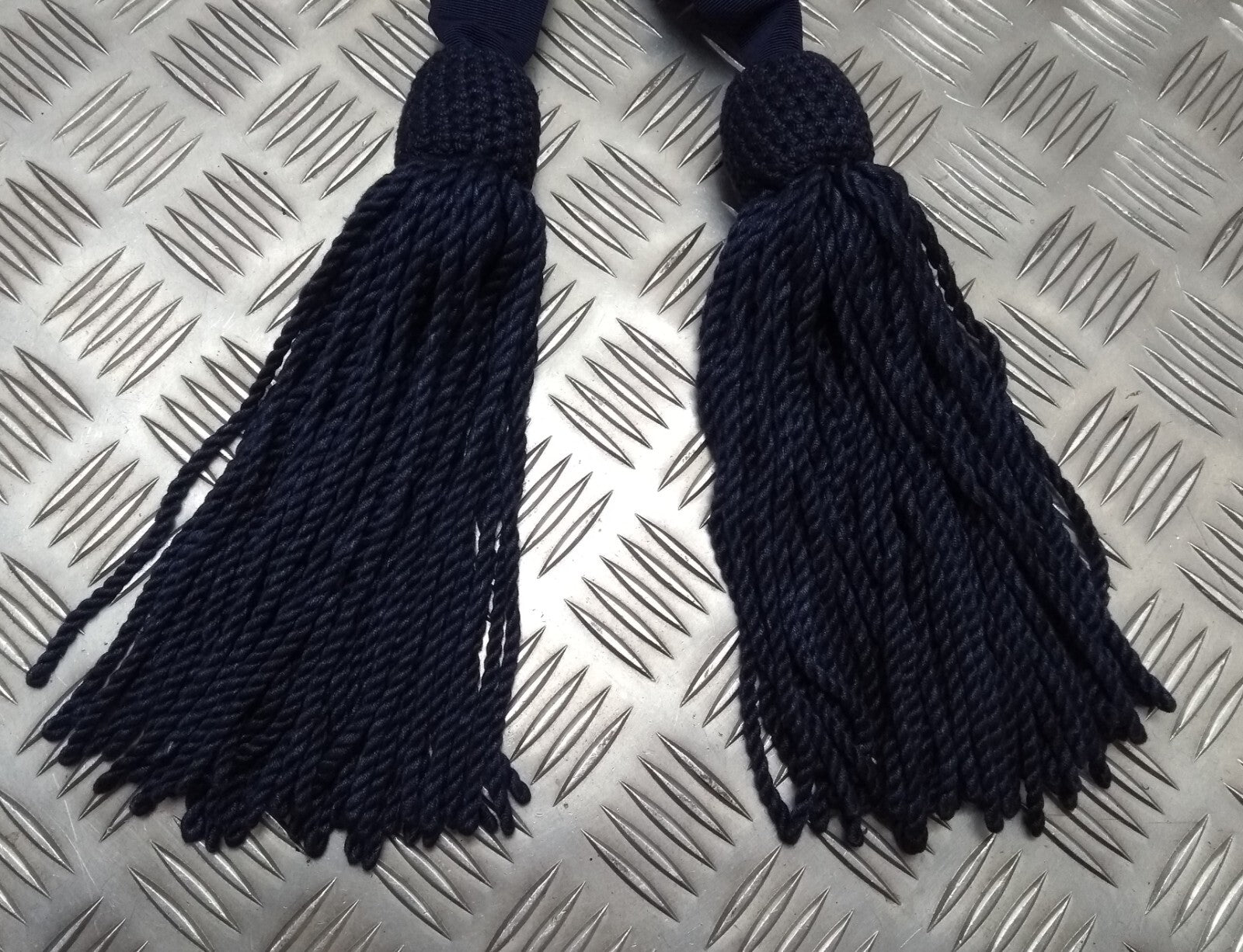 Navy Waist Sash With Tassels For Ceremonies Parade Dress