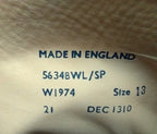 Sanders George Boots Officers Black Patent With Spur Box Housing UK 13
