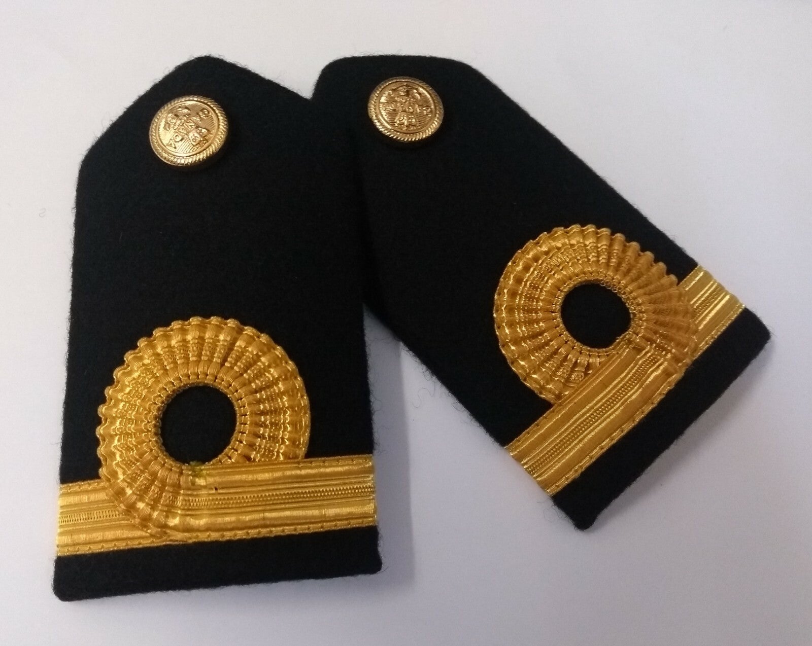 Genuine Canadian Naval Female Gold Wire Rank Shoulder Boards Epaulettes LFS9