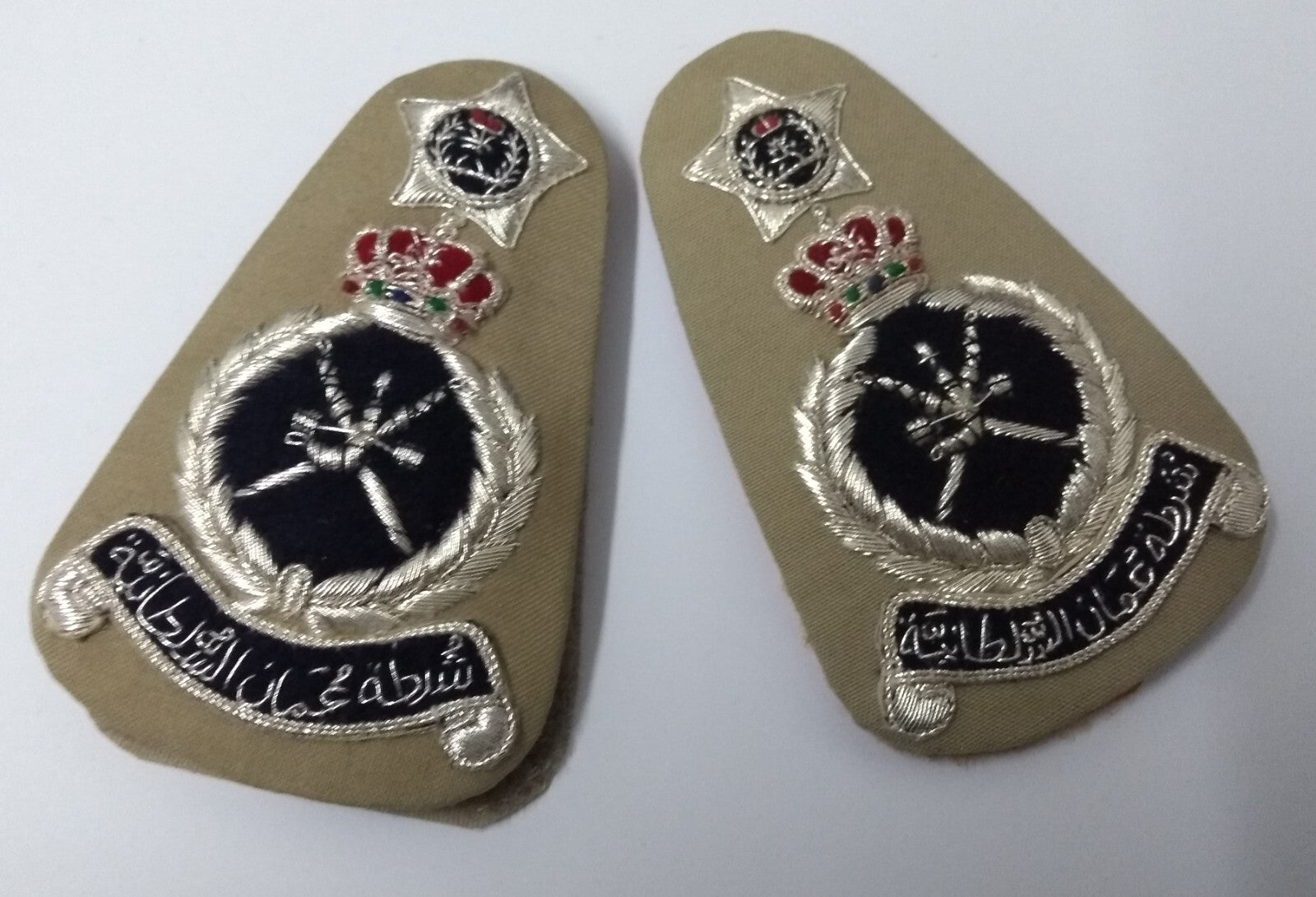 Oman Rank Badges Khaki Stone Royal Crown 1st SgtMjr