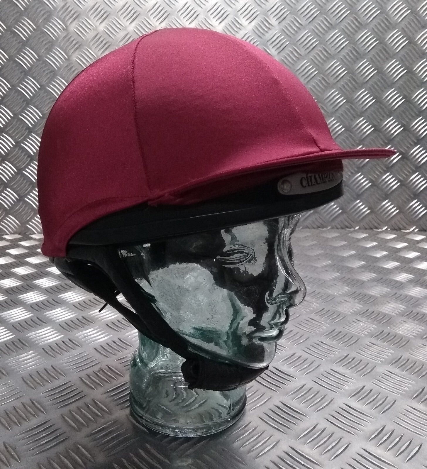 Champion Jockey Helmet Ex-Army Edition Ventair Deluxe With Maroon Cover 59cm
