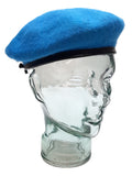 Army / Military Style Light Blue / UN Blue Wool Beret Size 7 1/2 L NEW