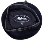 Navy Beret British Old Pattern Hobson Beret Leather Rim 7 1/4 59cm