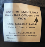 Dress Trouser RAF Royal Air Force Blue Grey Colour OFCs / WOs Size 92cm