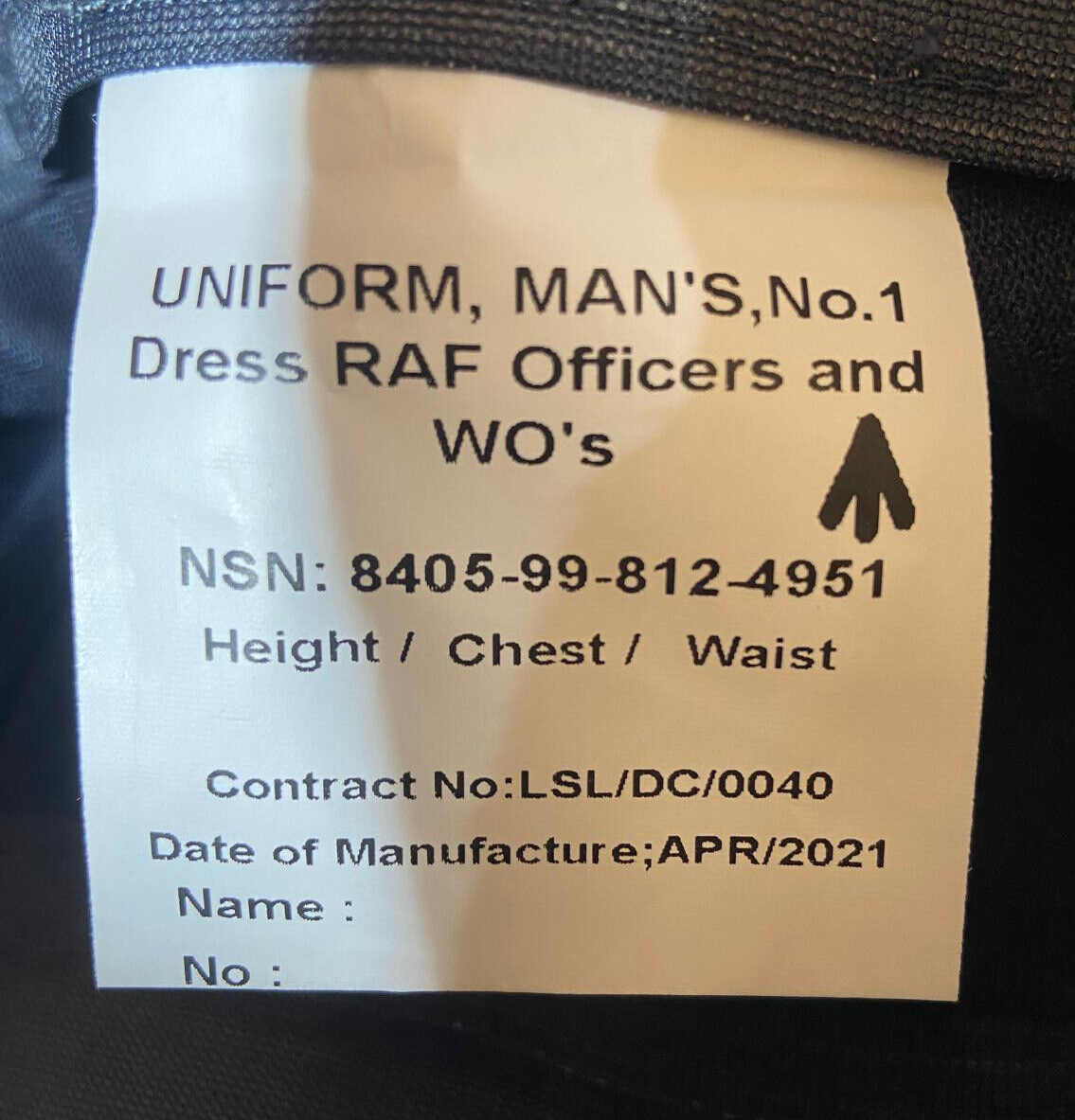Dress Trouser RAF Royal Air Force Blue Grey Colour OFCs / WOs Size 92cm