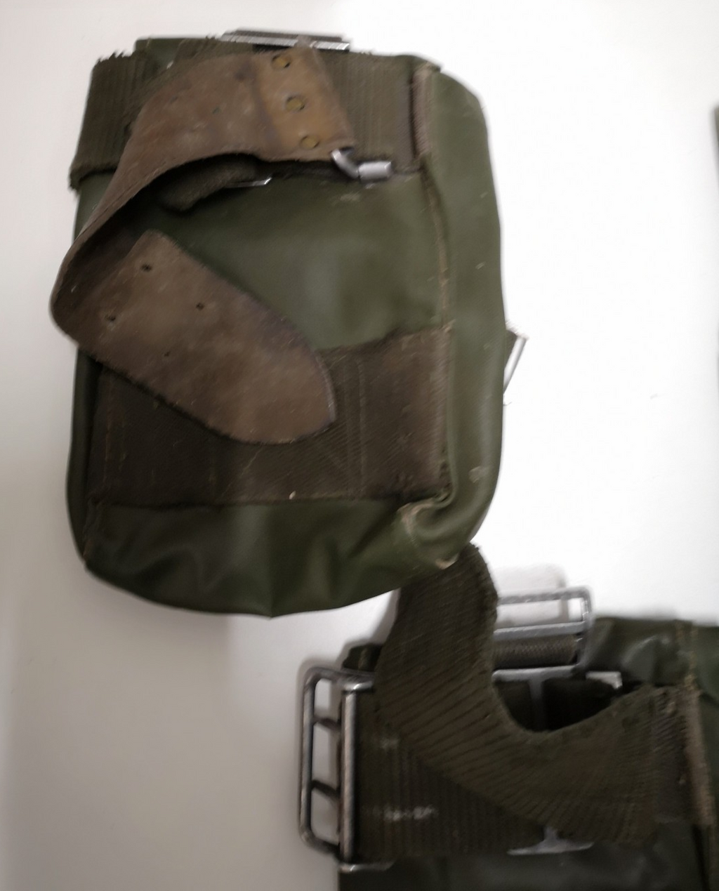Vintage Army Issue Heavy-duty Vinyl Backpacks Belts Yokes & Pouches Heavy Wear