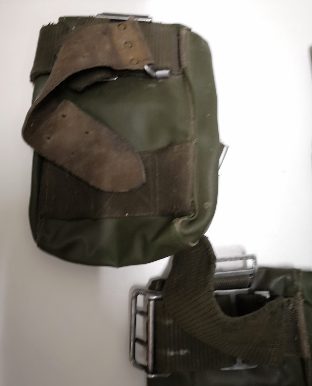 Vintage Army Issue Heavy-duty Vinyl Backpacks Belts Yokes & Pouches Heavy Wear