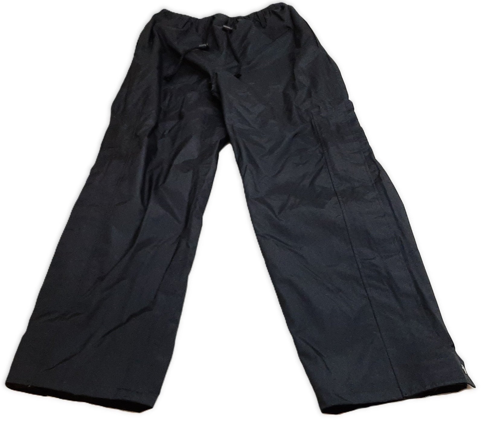 Black Waterproof Trousers Rip Stop Material Mesh Lining Elasticated Waist  34"