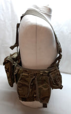 Airborne Army Webbing British MTP Camo Assault Belt Yoke & Assorted Pouches (6)