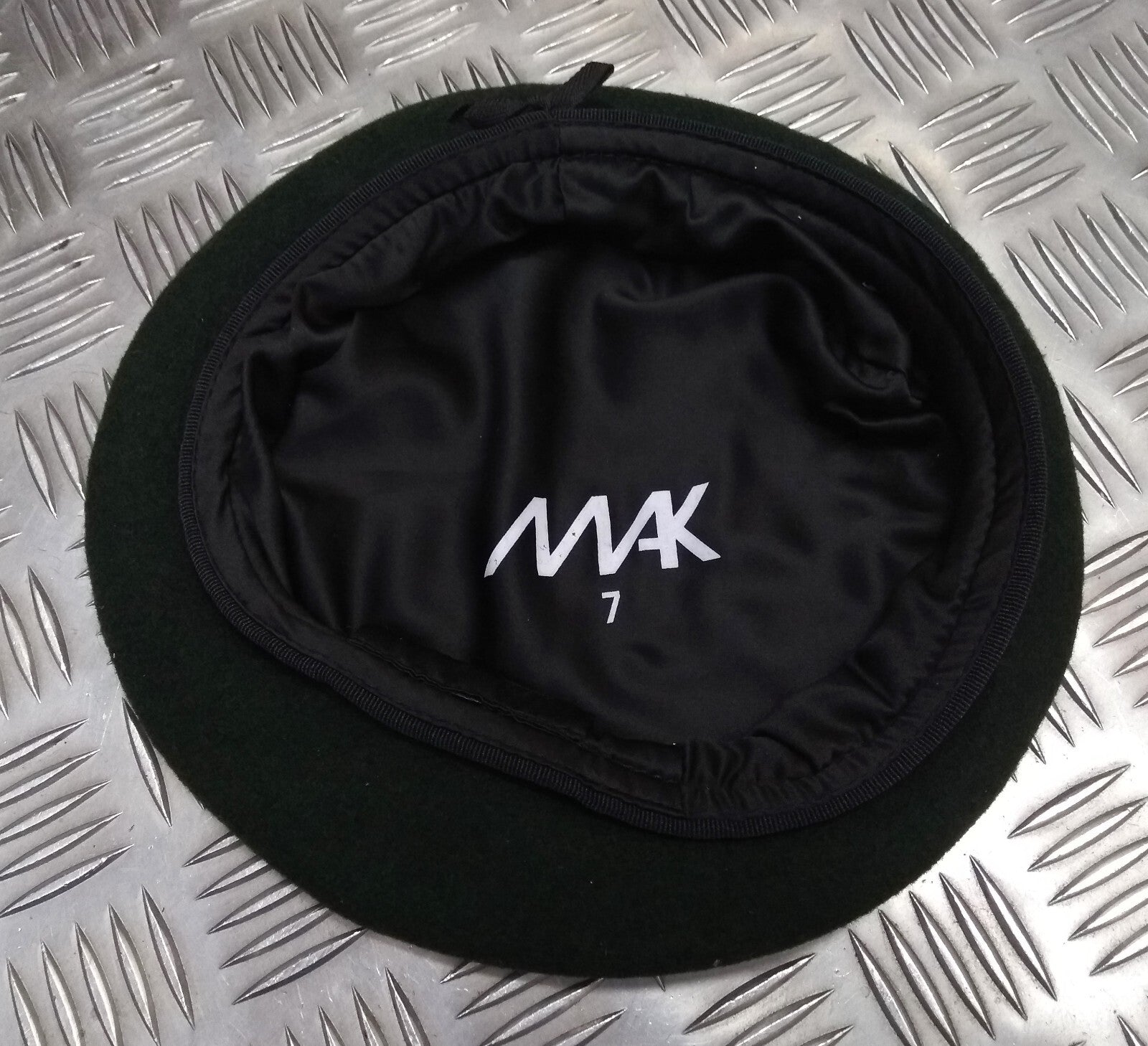 Dubai Green Beret MAK Headwear England Lined Wool Cap New Old Stock 7