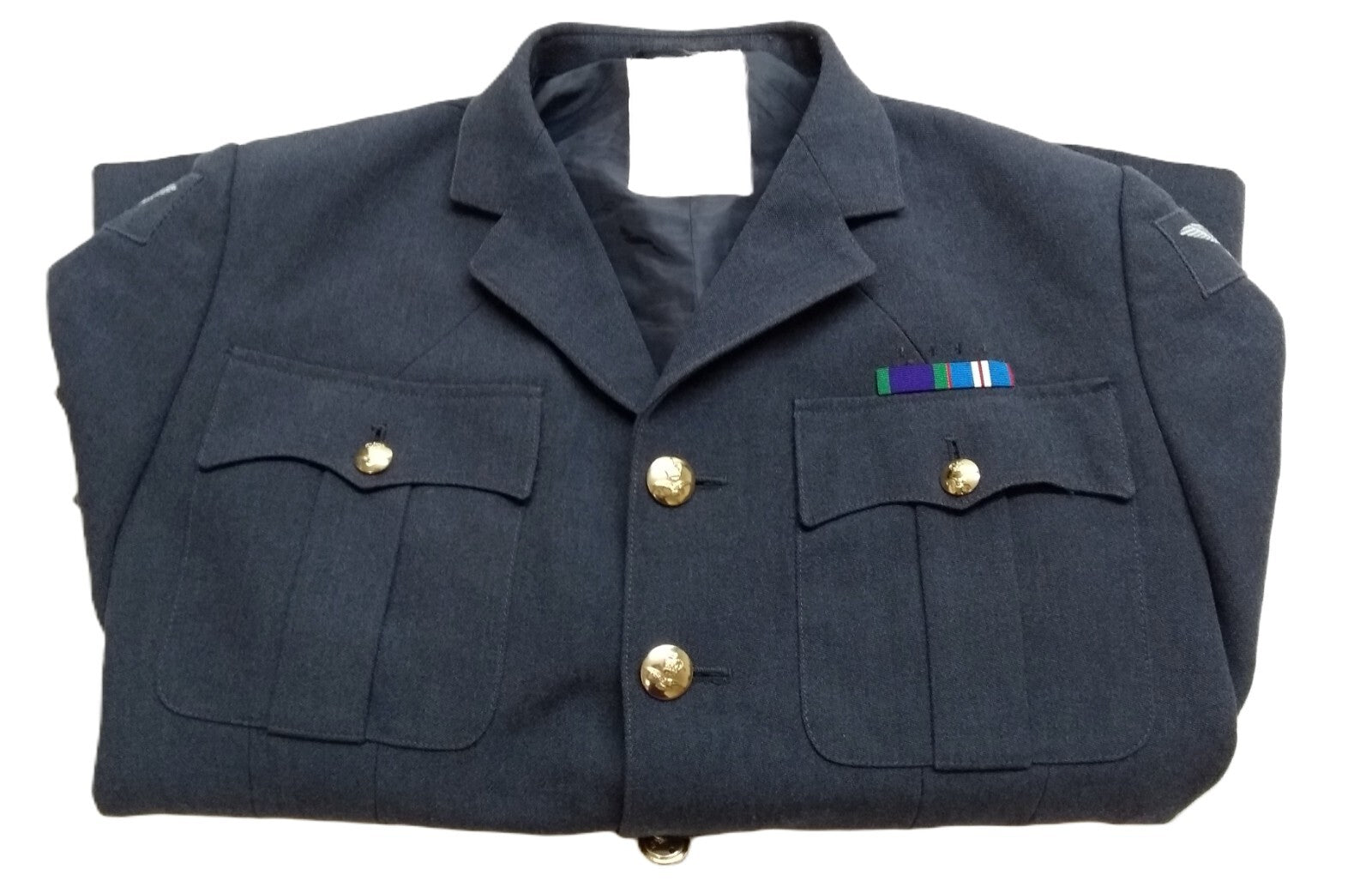 RAF Royal Air Force Vintage No1 Jacket Old Dress Pattern Airforce Blue Grey Colour With Badges