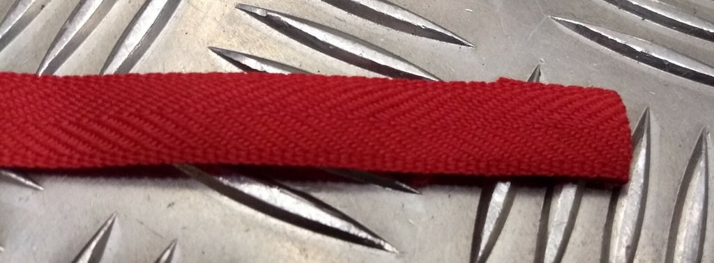Herringbone Worsted Rayon Red ½" Braided Tape Genuine Issue Ceremonial