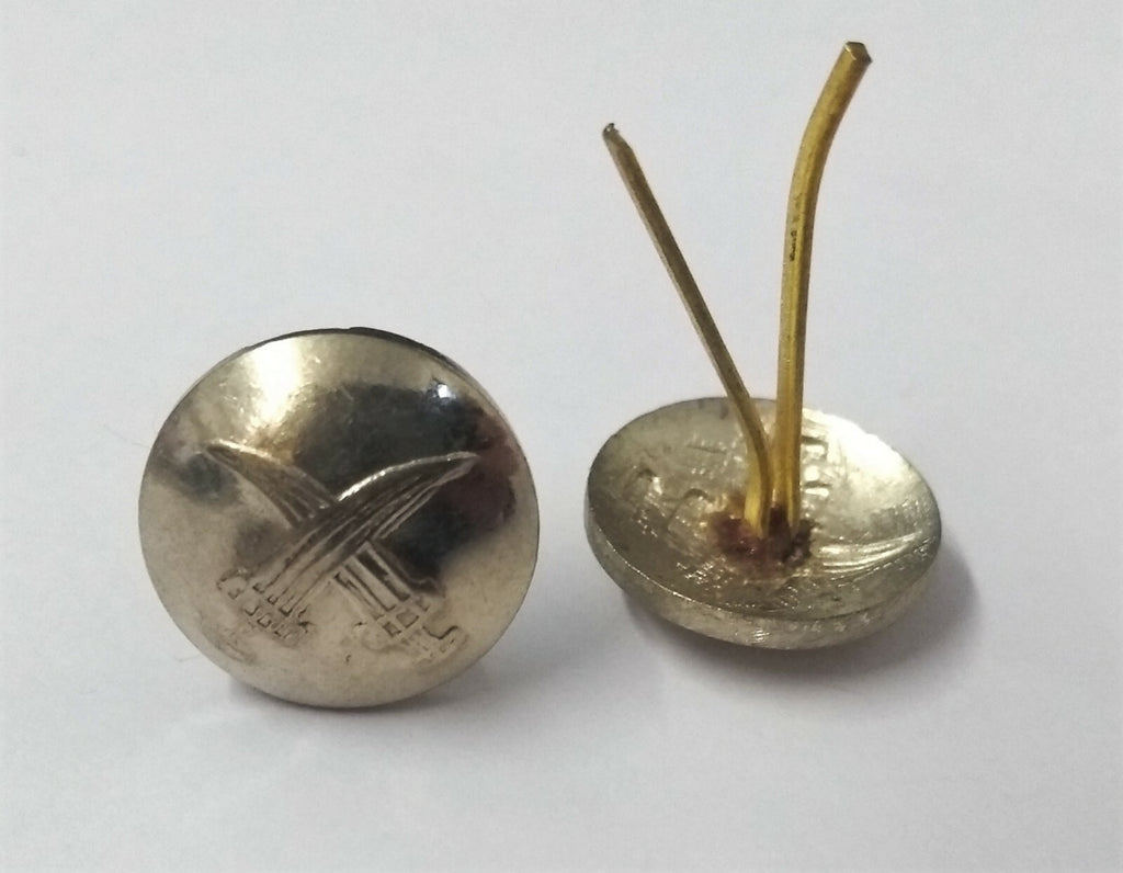 Genuine British Made Bahrain Obsolete Insignia Nickel Prong Buttons X4 ASBT235