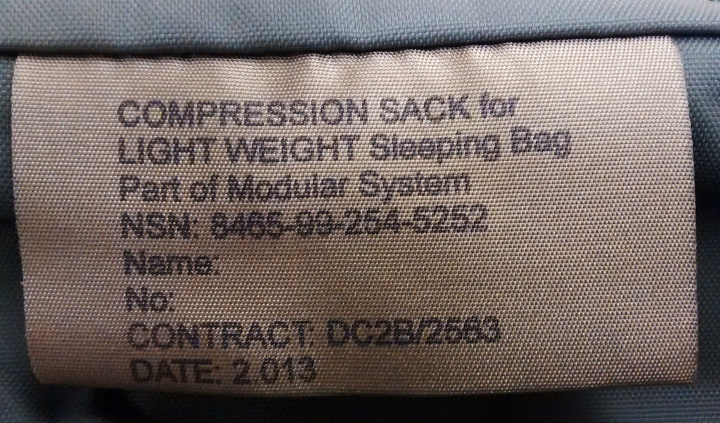 Army Green Compression Sack For Lightweight & Smaller Modular Sleeping Bags NEW