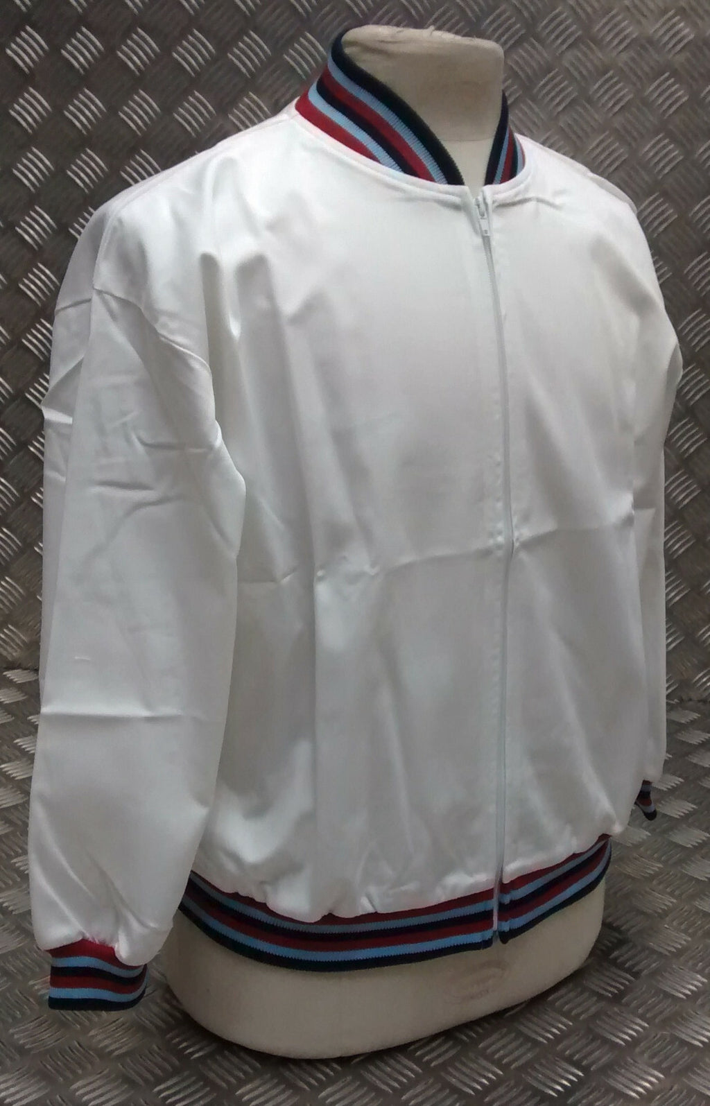 Track Top British Forces Retro MOD PTI Instructor Tracksuit Jacket White Grade 1