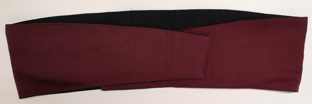 Maroon Cummerbund with Light Blue Stattant Lion Symbol Waist 34-37"