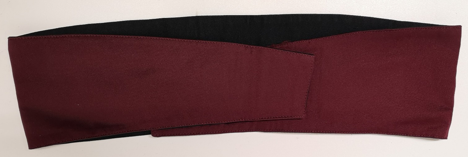Maroon Cummerbund with Light Blue Stattant Lion Symbol Waist 34-37"