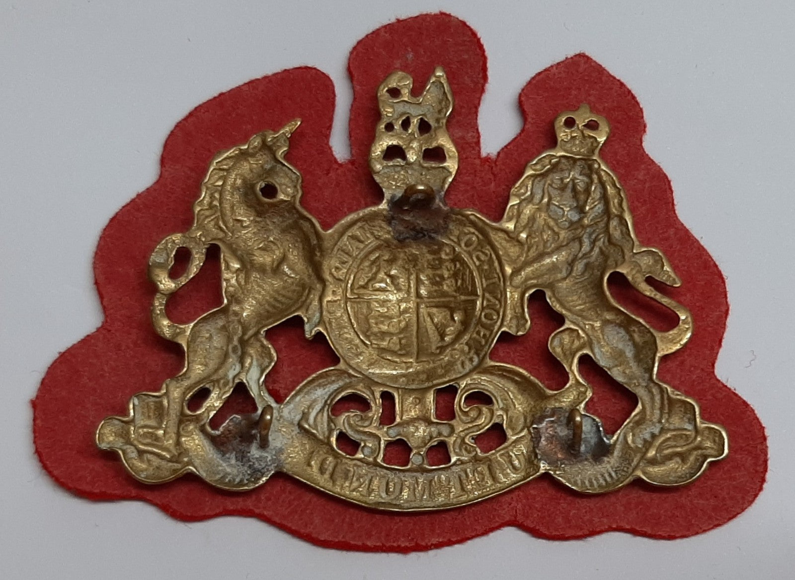HCav Large Badge Coat of Arms General Service Scarlet Felt