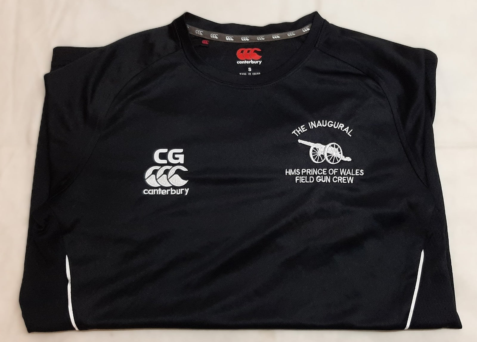 Insignia T-Shirt HMS Prince of Wales Field Gun Crew CG Canterbury Vapodri Small