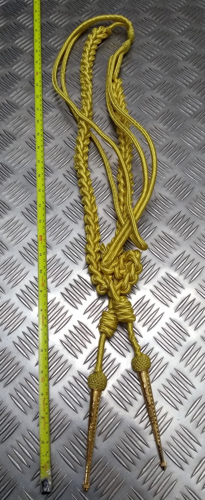Bahrain Ceremonial Aiguillette Officers Lanyard Metallic Gold Insignia Tip Ends