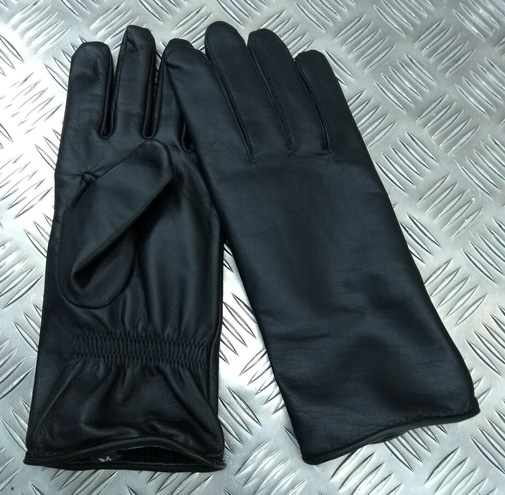 Black Leather General Service Soft Lined Duty Gloves Medium 8/8.5