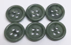 Vintage Army Buttons Old Pattern British Mottled Light Green 4 Hole Size 15.2mm