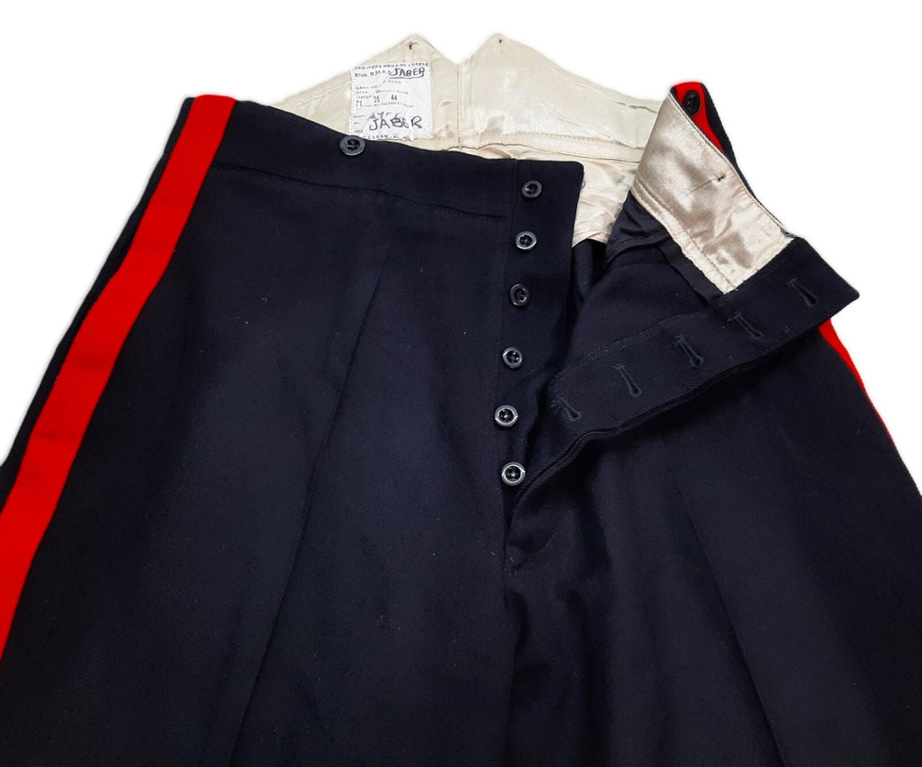No1 Dress Trousers British Army Blues Pattern RMAS With 1" Red Stripes W34"