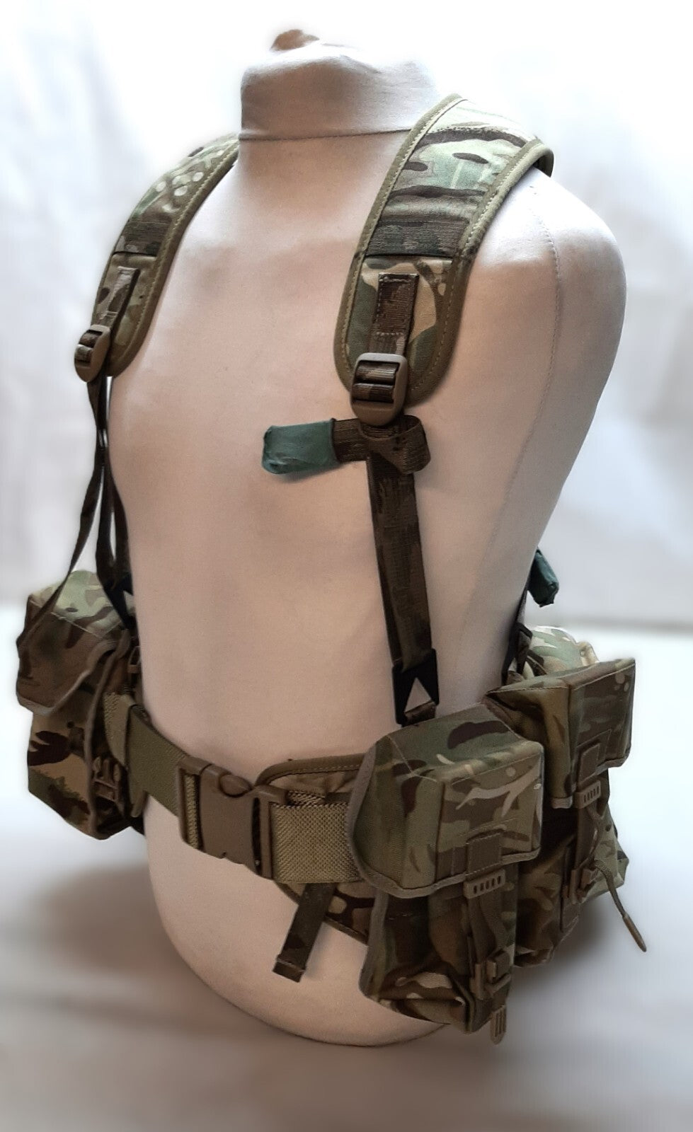 Airborne Army Webbing MTP British Assault Camo Belt Yoke & Assorted Pouches (4)