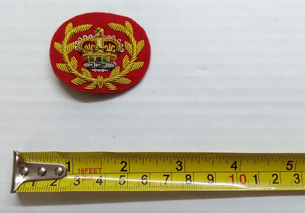 Mess Kit Badge RQMS on Red British Hand Embroidered Insignia Arm Patch