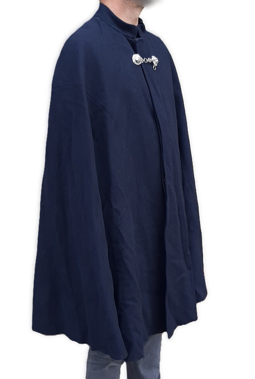 British RM Royal Marines Cape Navy Blue Wool Bandsman Bandswoman w Lion Head XL