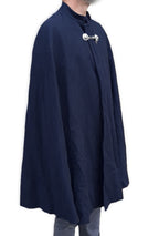 British RM Royal Marines Cape Navy Blue Wool Bandsman Bandswoman w Lion Head XL