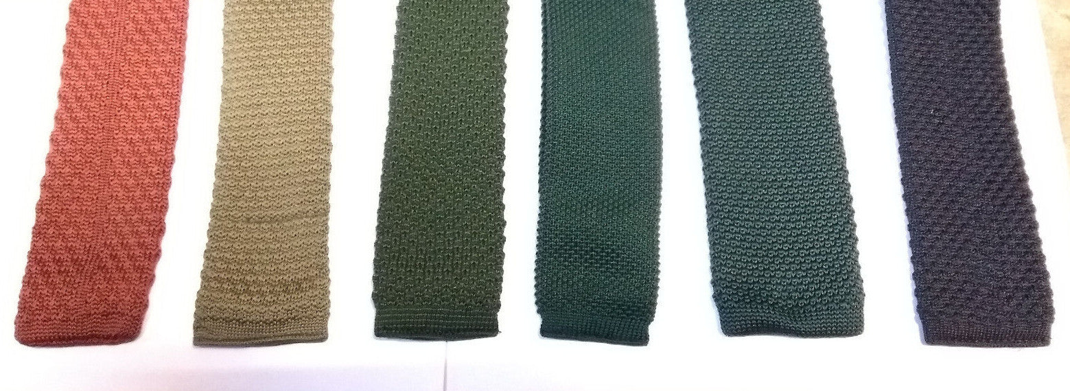 Knitted Neck Tie Various Colours British Made