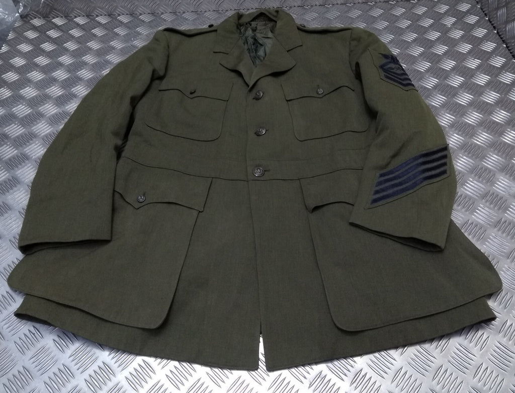 Vintage USN Jacket Wool Serge United States Navy Naval Uniform Tunic No Belt