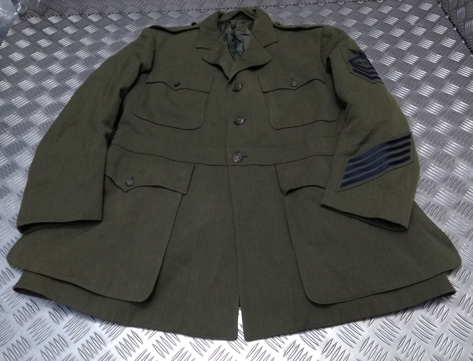 Vintage USN Jacket Wool Serge United States Navy Naval Uniform Tunic No Belt