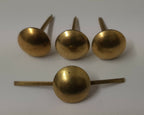 Vintage Buttons Half Dome Split Pin Brass Coloured 1/2" Two Prong X6 ASBT302