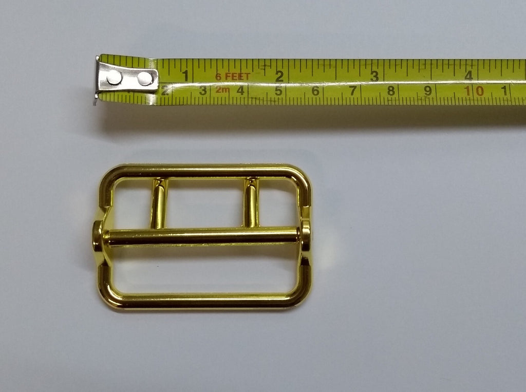 Sam Browne Buckle Double Prong High Sheen Gold Finish For Max 2" Belts
