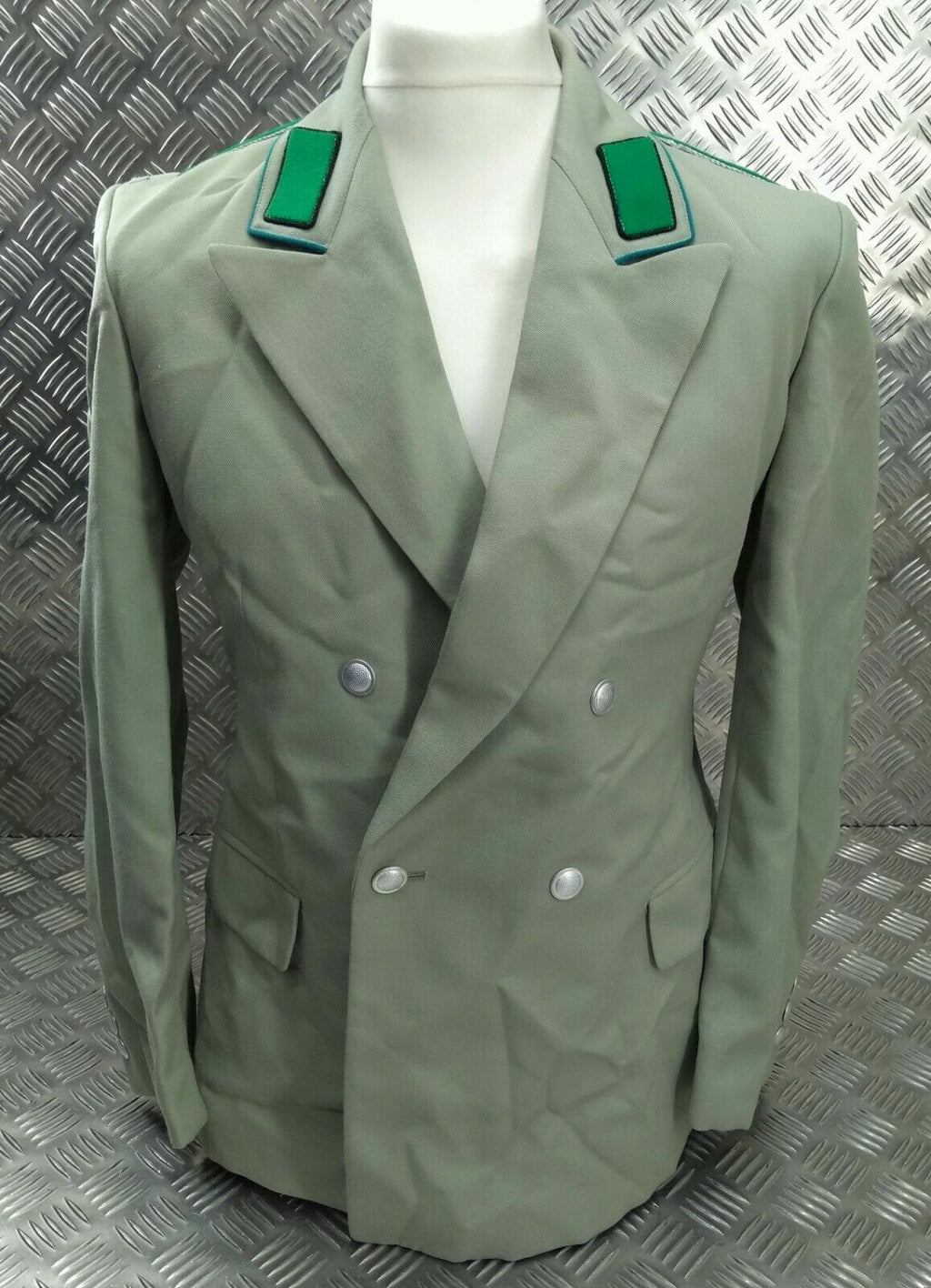 Vintage DDR German Sonderausgabe Mistletoe Green Parade Jacket Blazer
