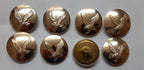 AAC Large Buttons British Army Air Corps Insignia 40L Gold No1/2 Dress X8