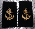 Genuine British Royal Navy LEADING RATE / ANCHOR Rank Slides / Epaulettes NEW
