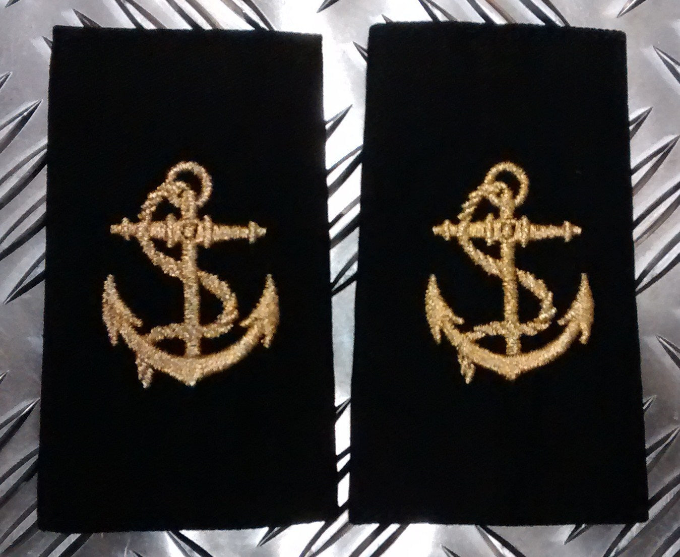 Genuine British Royal Navy LEADING RATE / ANCHOR Rank Slides / Epaulettes NEW