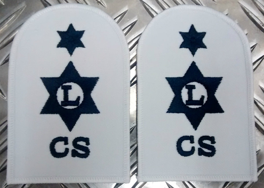 Genuine Pair of Royal Navy RN Logistics Catering Service AR Patches/Badges-NEW