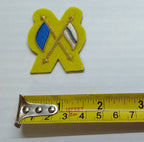 Mess Kit Badge Signallers Yellow Cavalry British Army Hand Embroidered Patch