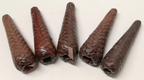 Sword Knot Acorns Brown Leather Bound Replacement Parts set of 5
