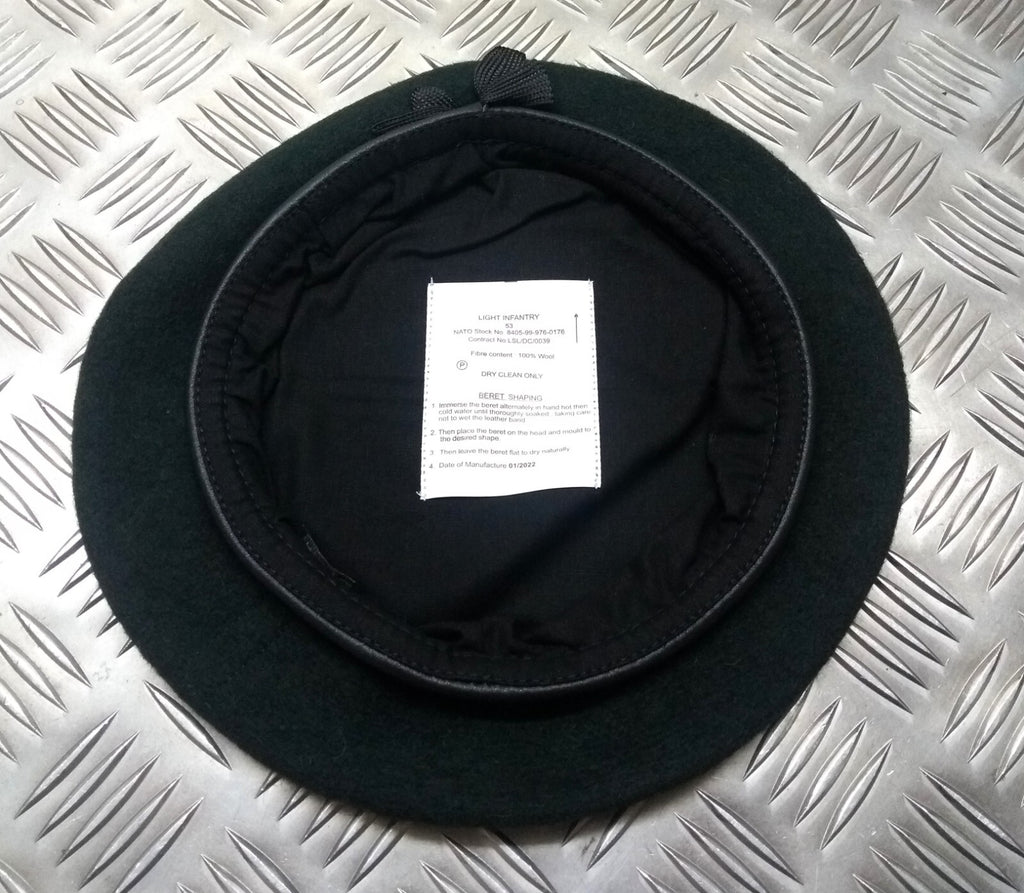 Light Infantry LI Rifle Green Wool Beret. Genuine British Issue Size 56cm - NEW