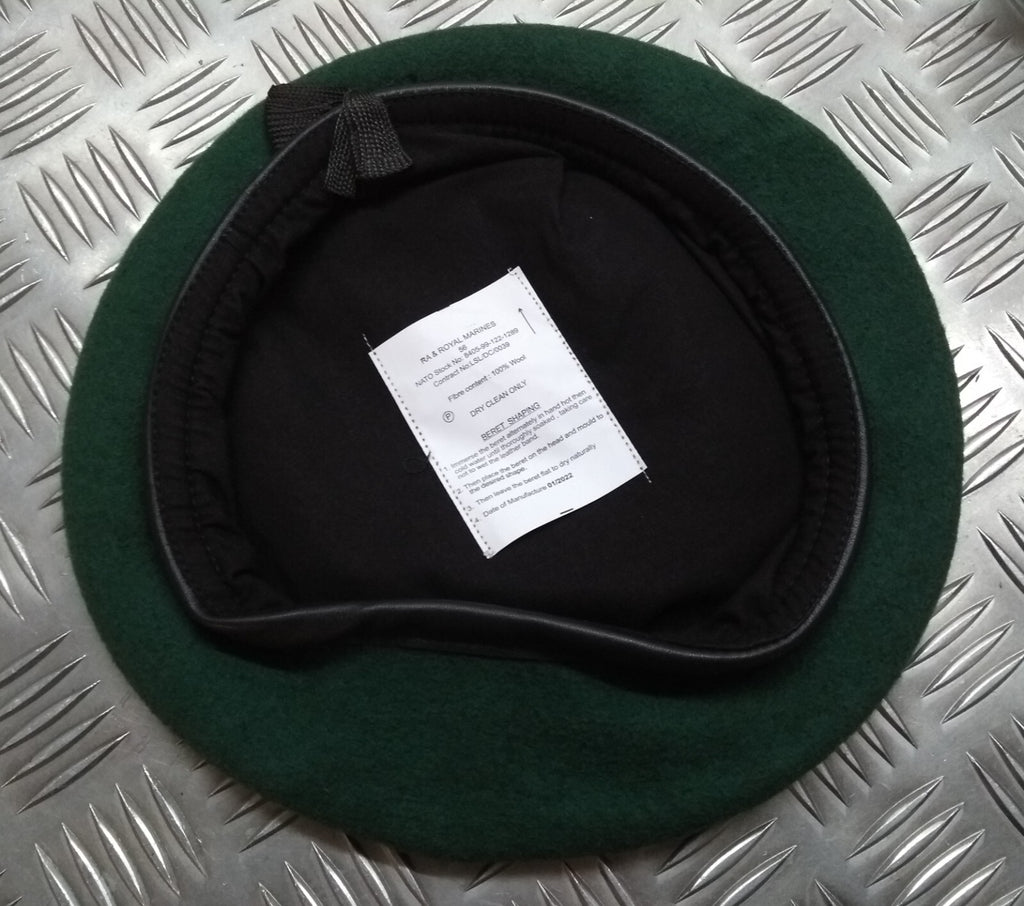 Beret RM & RA Green British Dress Size 56cm