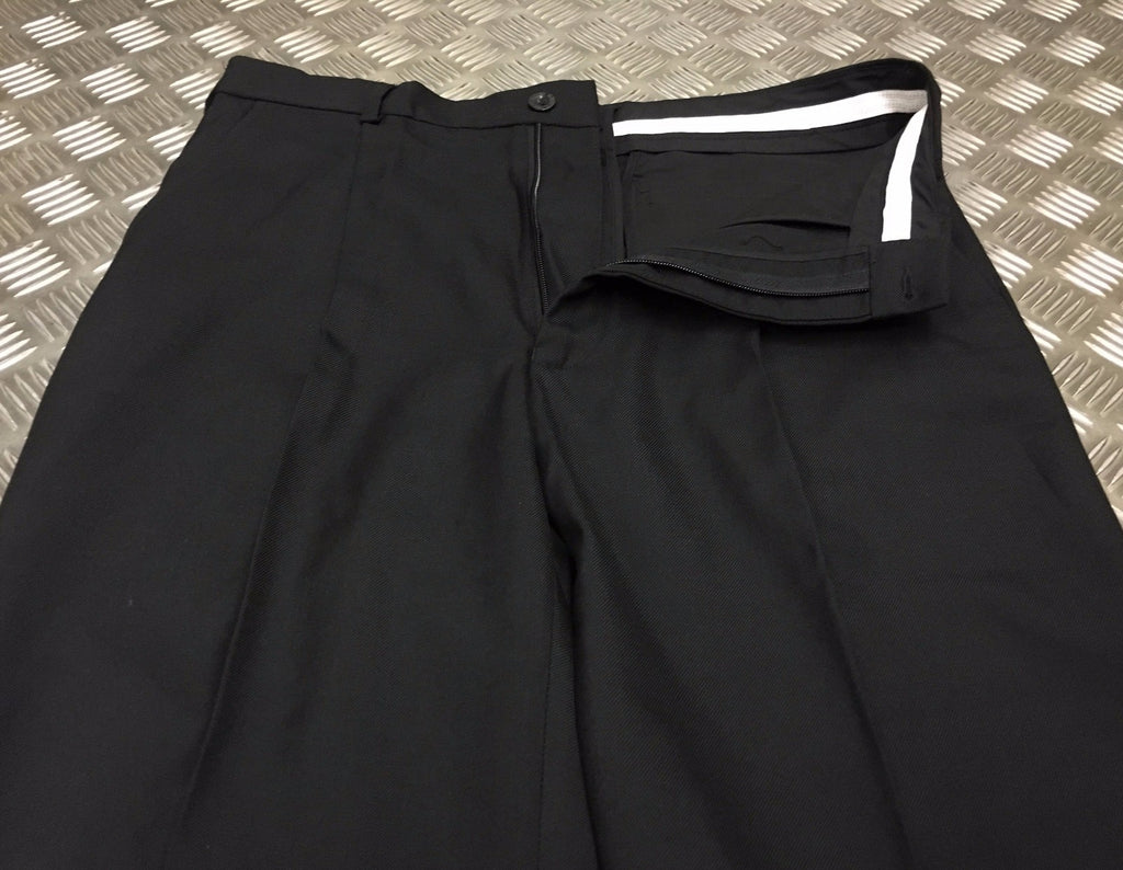 Formal Trousers Black Wool Mix Retro Made in the UK - New