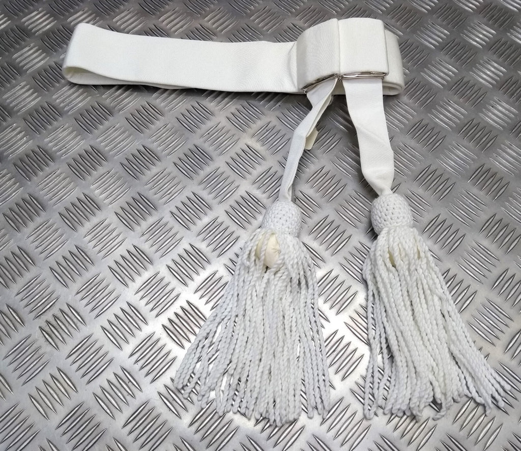 Officers Waist Sash Off / White No1 Uniform Dress Ceremonial & Parade Duties