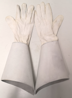 British Army Parade Gauntlet Gloves Household Cavalry White Leather Size 8