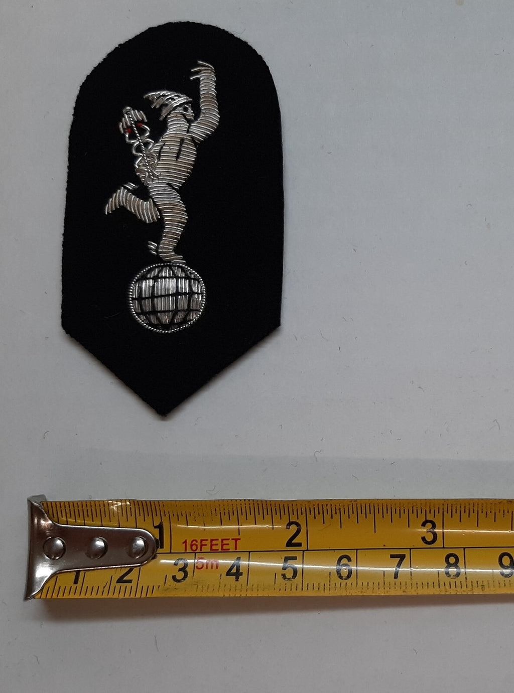 Signals No1 Dress Badge British Army Silver Embroidered Braided "Jimmy" Patch